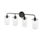 Z-Lite Delaney 4 Light Vanity, Matte Black & Clear 471-4V-MB - alternate 5